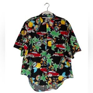 Vintage American Collection Bon Homme L Hawaiian Bonhomme NY Shirt Made in USA